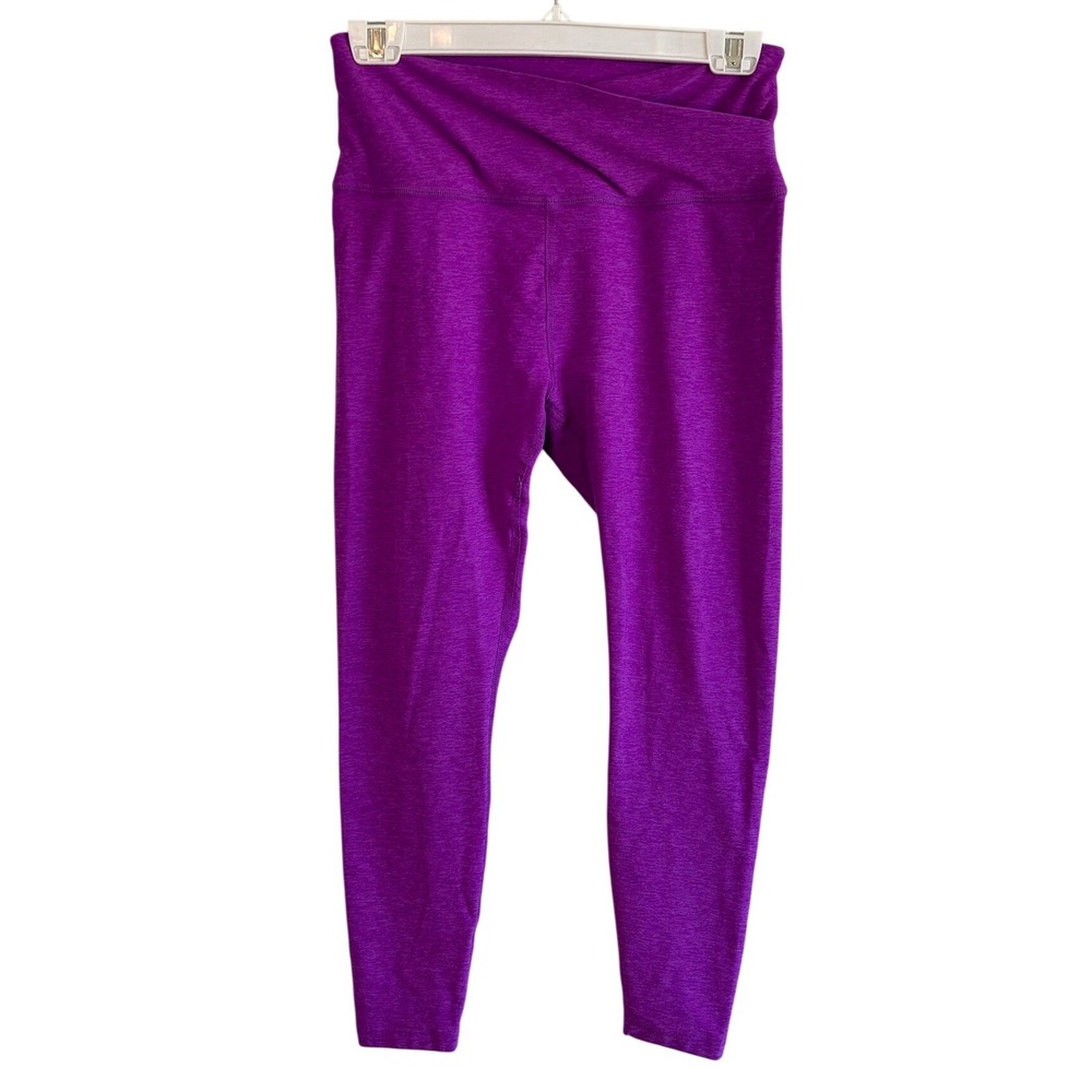 Beyond Yoga Leggings Purple Space Dye Crossover Waist Space High Rise Size Small